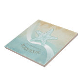 Beach House Nautical Starfish Aqua Blue ID623 Tegeltje (Zijkant)