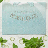 Beach House Nautical Starfish Aqua Blue ID623 Theedoek (Gevouwen)