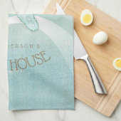 Beach House Nautical Starfish Aqua Blue ID623 Theedoek (Quarter Fold)