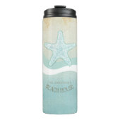 Beach House Nautical Starfish Aqua Blue ID623 Thermosbeker (Voorkant)