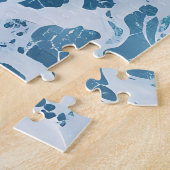 Beach House Nautisch Anker Ocean Wave Personaliser Legpuzzel (Zijkant)