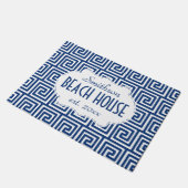 Beach House Navy Key Deco Nautical Personalized Deurmat (Schuin)