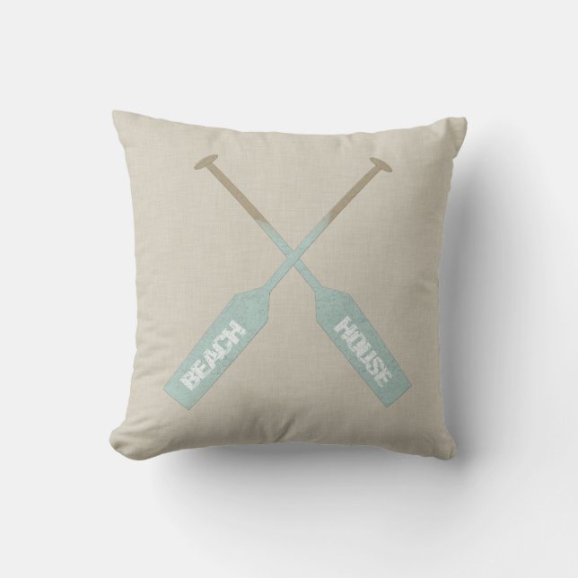 Beach House Oars Pillow Kussen (Voorkant)