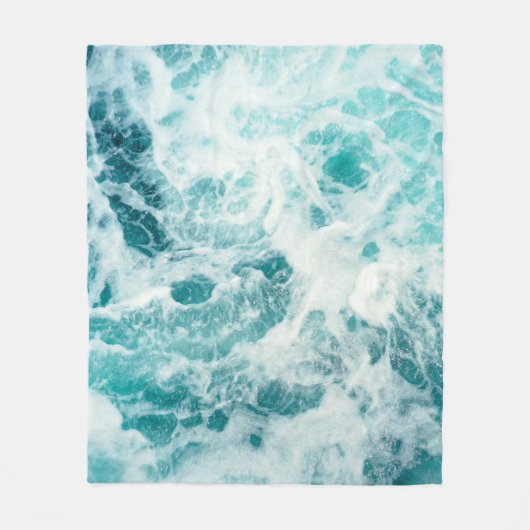 Beach House Ocean Zee Waves Fleece Deken (Voorkant)