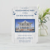 Beach House of Lake House Housewarming Uitnodiging (Staand voorkant)