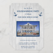 Beach House of Lake House Housewarming Uitnodiging (Voorkant / Achterkant)
