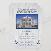 Beach House of Lake House Housewarming Uitnodiging (Voorkant / Achterkant)