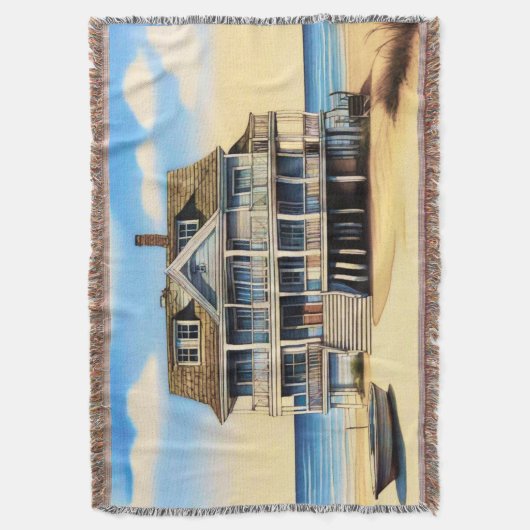 Beach House op het zand Deken (Voorkant Verticaal)
