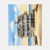 Beach House op het zand Fleece Deken (Voorkant)