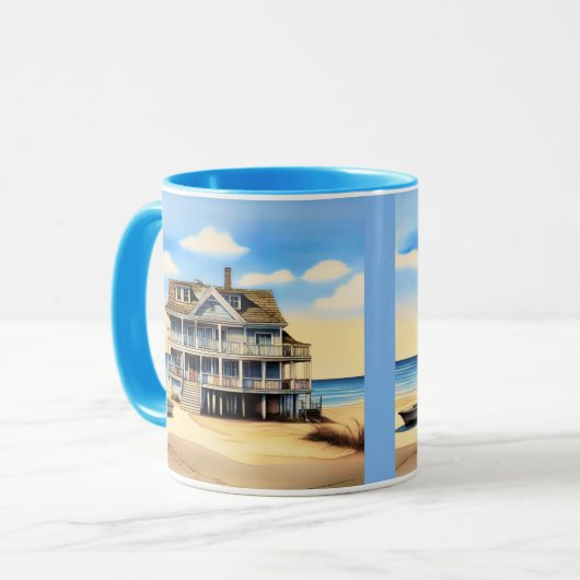 Beach House op het zand Mok (Voorkant links)