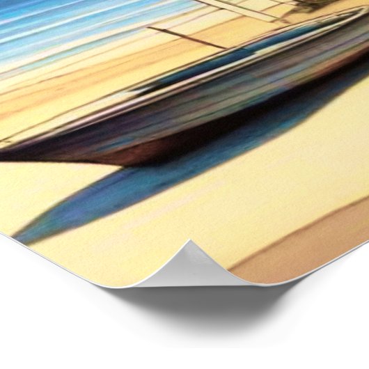 Beach House op het zand Poster (Hoek)