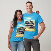 Beach House op het zand T-shirt (Unisex)