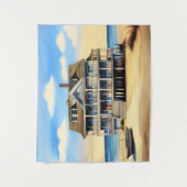 Beach House op het zand Wandkleed (Voorkant)