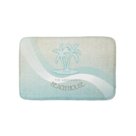 Beach House Palm Trees Aqua ID623 Badmat