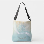 Beach House Palm Trees Aqua ID623 Crossbody Tas (Voorkant)
