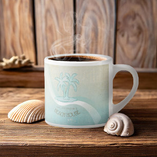 Beach House Palm Trees Aqua ID623 Espresso Kop