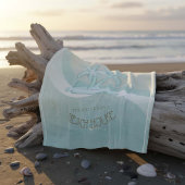 Beach House Palm Trees Aqua ID623 Fleece Deken