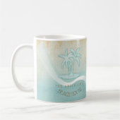 Beach House Palm Trees Aqua ID623 Koffiemok (Links)