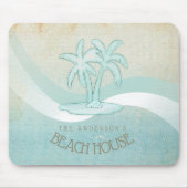 Beach House Palm Trees Aqua ID623 Muismat (Voorkant)