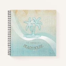 Beach House Palm Trees Aqua ID623
