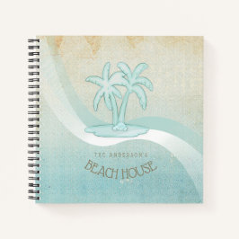 Beach House Palm Trees Aqua ID623 Notitieboek