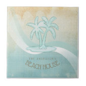 Beach House Palm Trees Aqua ID623 Tegeltje (Voorkant)