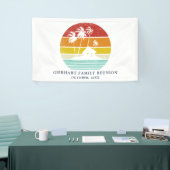 Beach House Palm Trees Family Reunion Nautical Spandoek (Beurs)