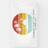 Beach House Palm Trees Family Reunion Nautical Spandoek (Verticaal)