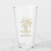 Beach House Palm Trees Gold ID623 Glas (Voorkant)