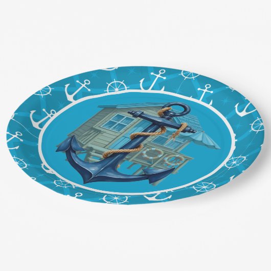 Beach House Papieren Borden Papieren Bordje (Gekanteld)