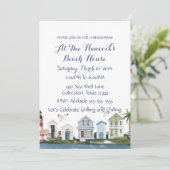 Beach House Party Kaart (Staand voorkant)