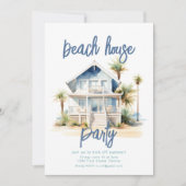 Beach House Party Uitnodigen Kaart (Voorkant)