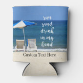 Beach House Party Zonnezand Drink In Hand Blikjeskoeler (Voorkant)