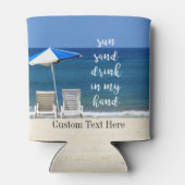 Beach House Party Zonnezand Drink In Hand Blikjeskoeler (Achterkant)