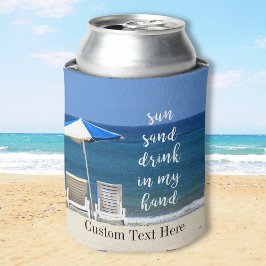 Beach House Party Zonnezand Drink In Hand Blikjeskoeler