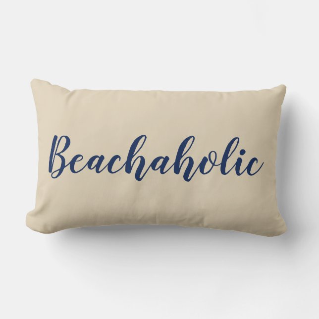Beach House Pillow | Beachaholic Kussen (Voorkant)