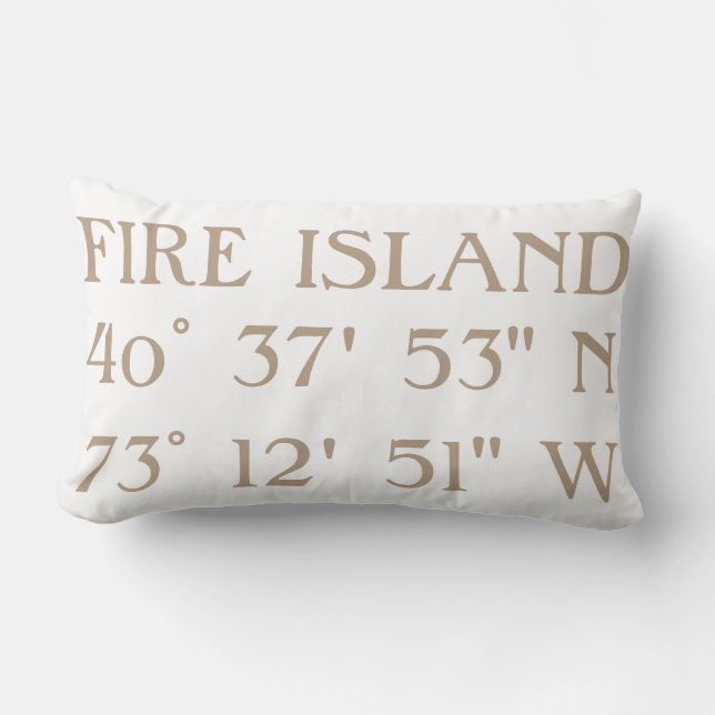 Beach House Pillow Latitude Longitude Kussen (Voorkant)