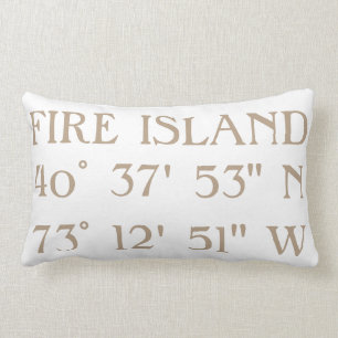 Beach House Pillow Latitude Longitude Kussen