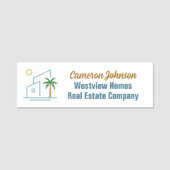 Beach House Real Estate Company Custom Realtor Naamplaatje (Voorkant)