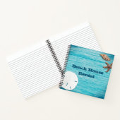 Beach House Rental Blue Wood Seashells Notitieboek (Binnen)