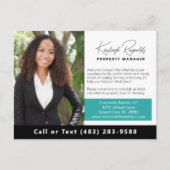 Beach House Rental Property Manager QR Code Foto Briefkaart (Voorkant)