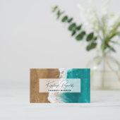 Beach House Rental Property Manager QR Code Foto Visitekaartje (Staand voorkant)