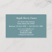 Beach House Rental Seashell Ocean Visitekaartje (Achterkant)