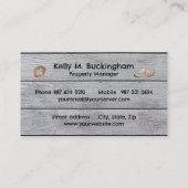 Beach House Rentals Visitekaartje (Achterkant)