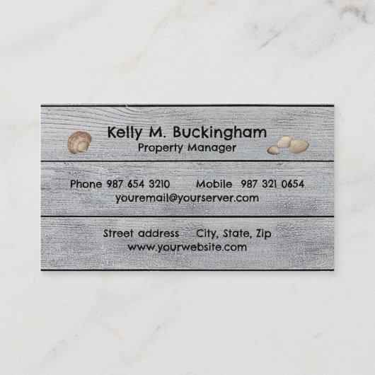 Beach House Rentals Visitekaartje (Achterkant)