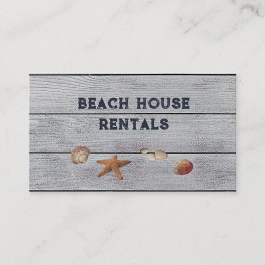 Beach House Rentals Visitekaartje (Voorkant)
