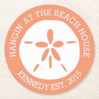 Beach House Ronde Kartonnen Onderzetter