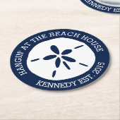 Beach House Ronde Kartonnen Onderzetter (Gebogen)