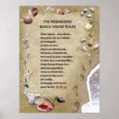 Beach House Rules (aanpasbaar) Poster (Voorkant)