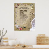 Beach House Rules (aanpasbaar) Poster (Keuken)